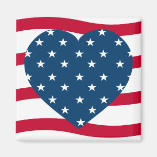 patriotic heart magnet