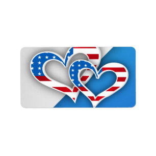Patriotic Hearts Label