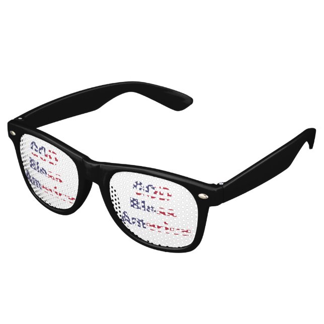 Patriotic Heritage Statement Sunglasses - God  (Angled)