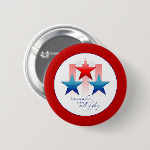 Patriotic Hero Wall of Glory, Thank You Military 6 Cm Round Badge