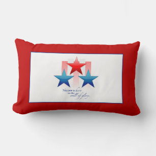 Patriotic Hero Wall of Glory, Thank You Military Lumbar Cushion