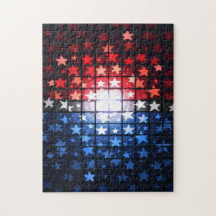 Patriotic Hidden Picture Mosaic Activity Game for Jigsaw Puzzle