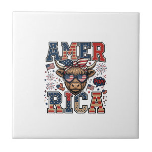 Patriotic Highland Cow America 4th of July Shirt_1 Tile