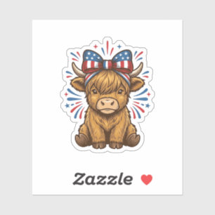 Patriotic Highland Cow Bow Vector Design (2)_1