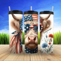 Patriotic Highland Cow Delight