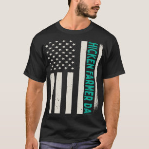 Patriotic Hog Farming Farm Agriculture Chicken Far T-Shirt