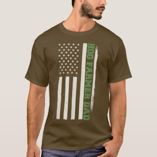 Patriotic Hog Farming Farm Agriculture Pig Farmer  T-Shirt