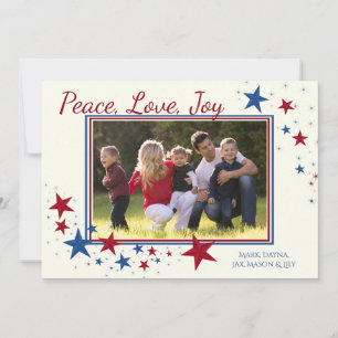 Patriotic Holiday Stars Photo Card