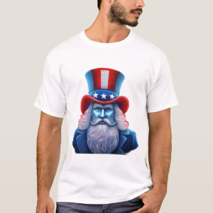Patriotic Holographic Image Of Uncle Sam T-Shirt