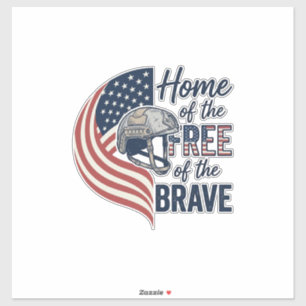Patriotic Home of the Free Brave Helmet Shirt_1