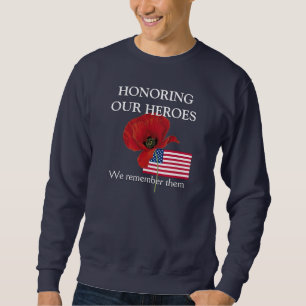 Patriotic HONORING OUR HEROES Veterans Sweatshirt
