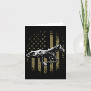 Patriotic Horse American Flag Horseback Riding Gif Card
