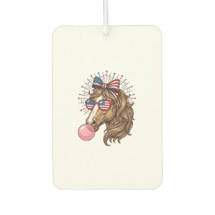 Patriotic Horse Bubble Gum Vintage Vector Shirt De Car Air Freshener