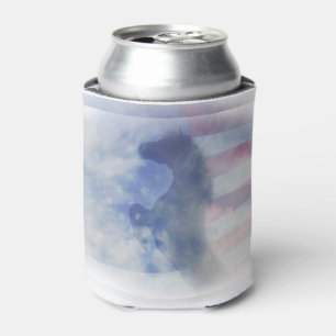 Patriotic Horse Can Cooler