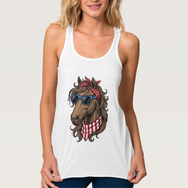 Patriotic Horse Head Vector Shirt Design_1 (Front)