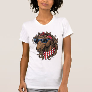 Patriotic Horse Head Vector Shirt Design_1