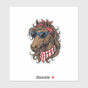 Patriotic Horse Head Vector Shirt Design_1