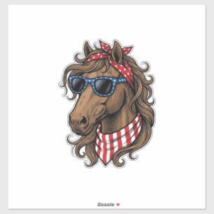 Patriotic Horse Head Vector Shirt Design_1