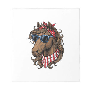 Patriotic Horse Head Vector Shirt Design_1 Notepad