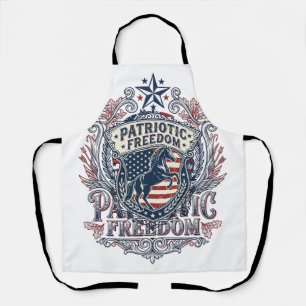 Patriotic Horse Lover Vector Graphic Tee_1 Apron