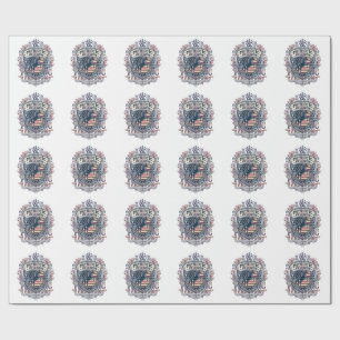 Patriotic Horse Lover Vector Graphic Tee_1 Wrapping Paper