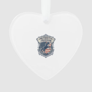 Patriotic Horse Ranch Mum Vector Graphic Tee_1 Ornament