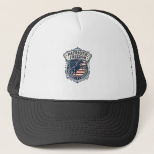 Patriotic Horse Ranch Mum Vector Graphic Tee_1 Trucker Hat