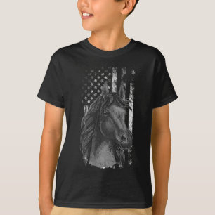 Patriotic Horse Shirt Flag Horse American Flag Hor