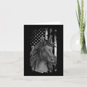 Patriotic Horse Shirt Flag Horse American Flag Hor Card