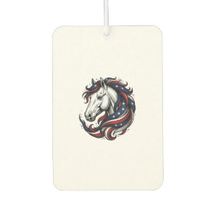 Patriotic Horse Vintage Engraving Vector Art Car Air Freshener