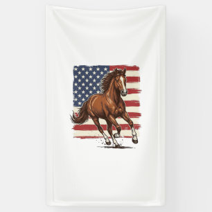 Patriotic Horse Vintage Western Vector Design_1 Banner