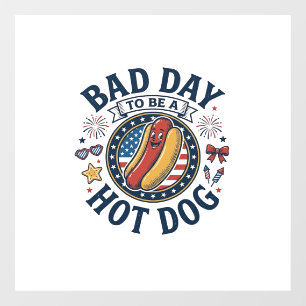 Patriotic Hot Dog Bad Day Funny 4th of July Shirt_
