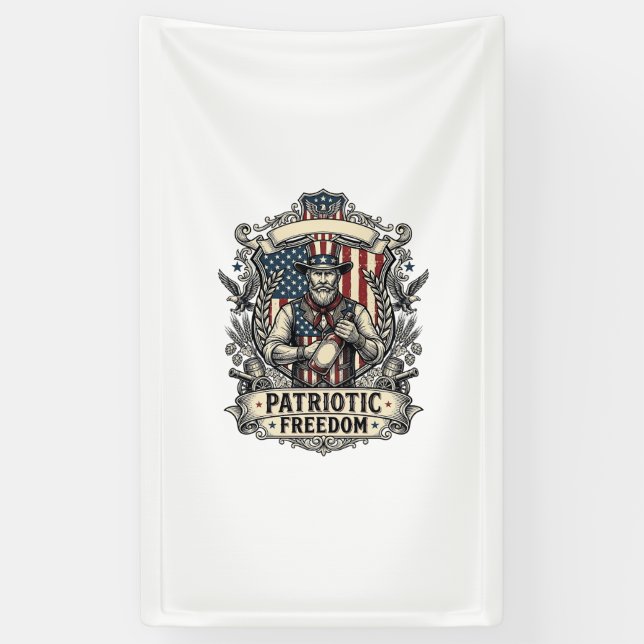 Patriotic Hot Sauce Lover Banner (Vertical)