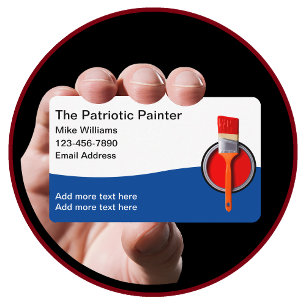 Patriotic House Painter Modern Business Cards