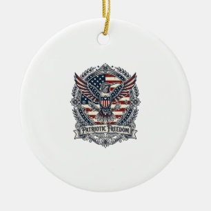 Patriotic Hummingbird Ceramic Tree Decoration