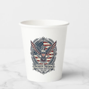 Patriotic Hummingbird Paper Cups