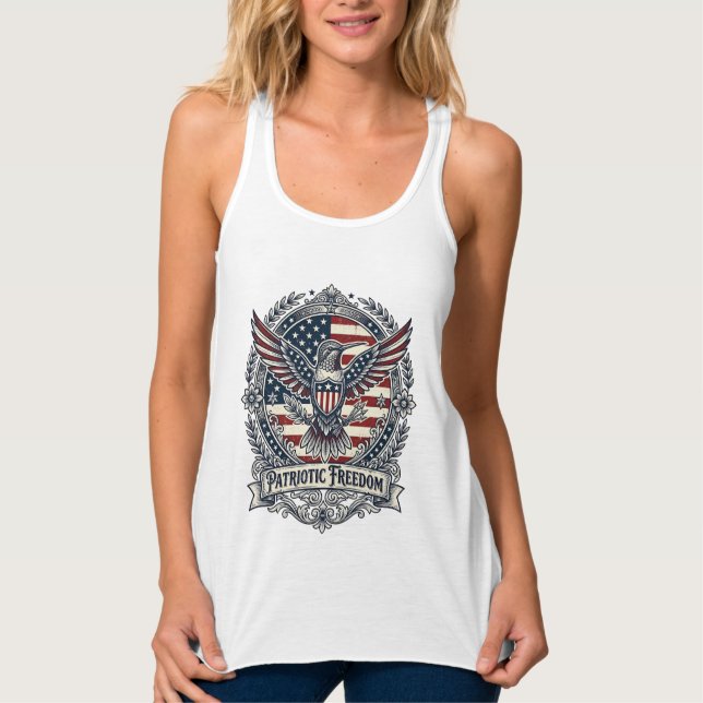 Patriotic Hummingbird Singlet (Front)