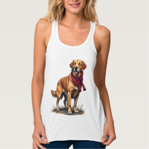 Patriotic Hunting Golden Retriever Vintage Tee