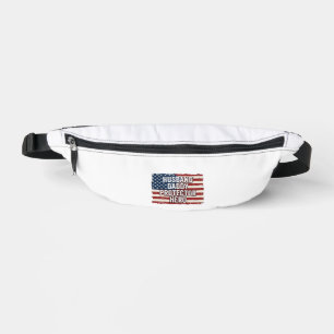 Patriotic Husband Daddy Protector Hero Flag Shirt Bum Bags