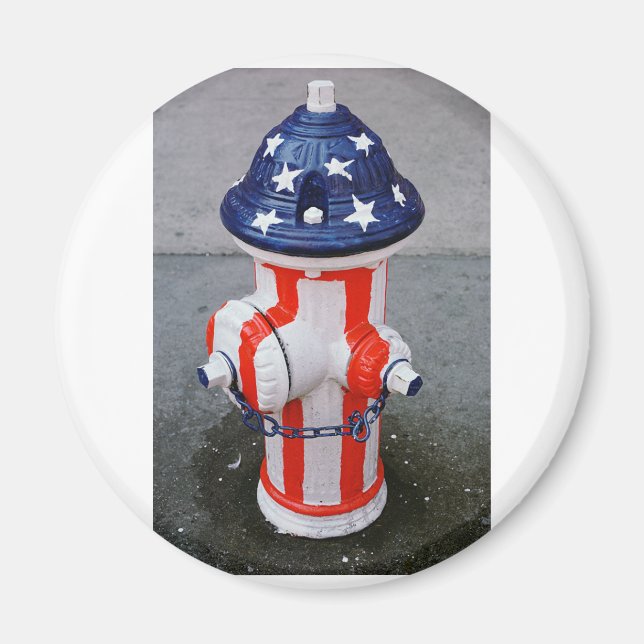 Patriotic Hydrant Magnet (Front)