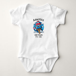 Patriotic Ice Cream 250 Years Baby Bodysuit