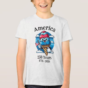 Patriotic Ice Cream 250 Years Tri-Blend Shirt