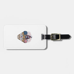 Patriotic Ice Cream Cones Vintage Fourth of July S Luggage Tag