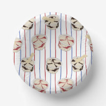 Patriotic Ice Cream Cups & Red White Blue Stripes