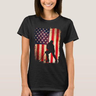 Patriotic ice hockey player 4th of july usa T-Shirt