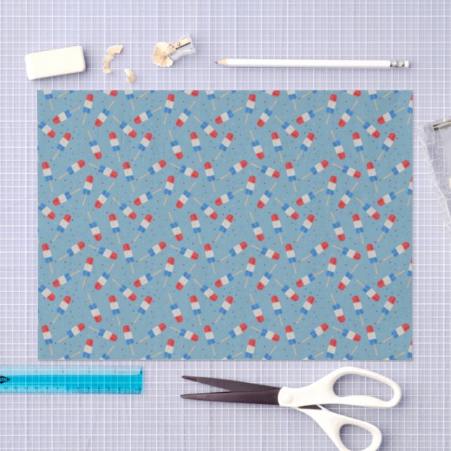 Patriotic Ice Pops Tissue Paper (Craft)