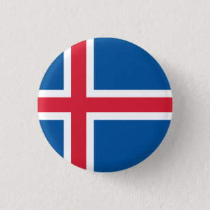 Patriotic Iceland Flag 3 Cm Round Badge