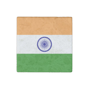 Patriotic India Flag Stone Magnet