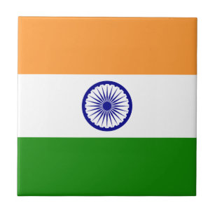 Patriotic India Flag Tile