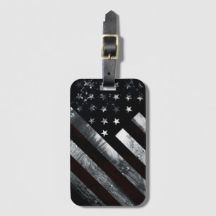Patriotic Industrial American Flag Luggage Tag